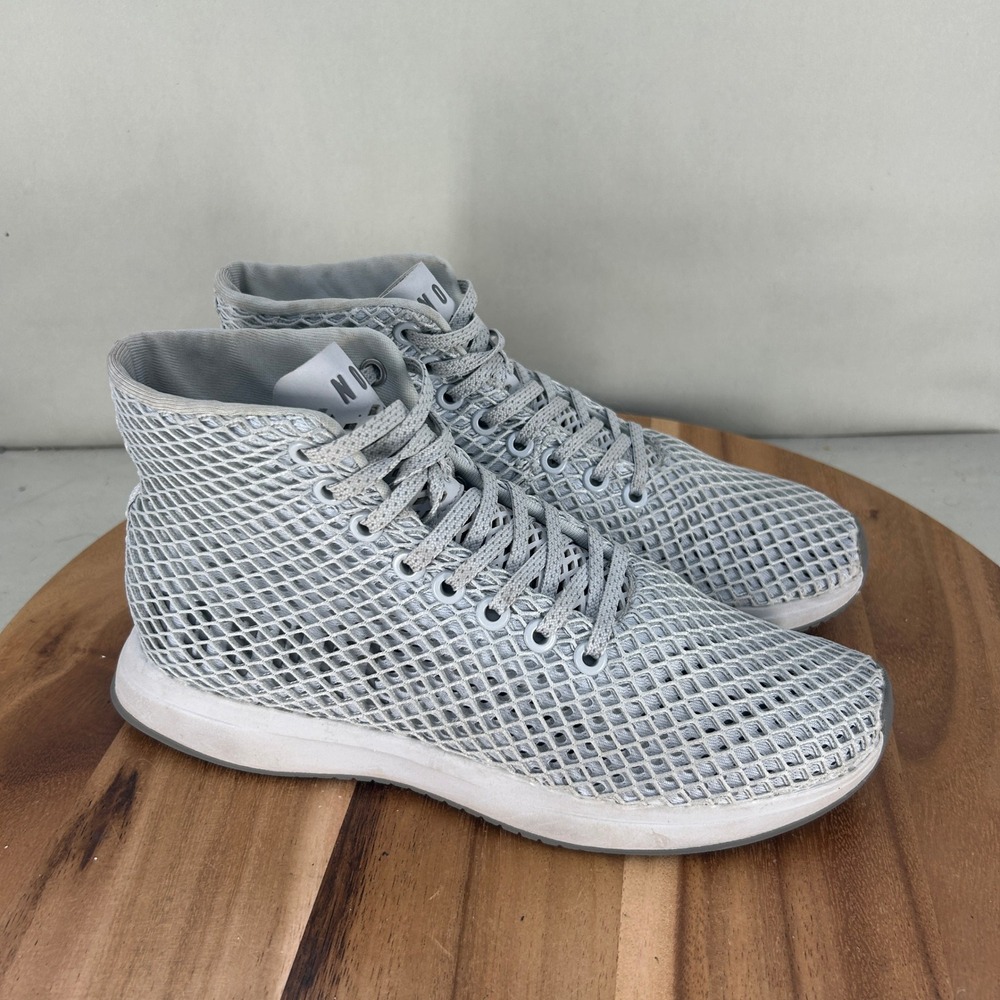 NOBULL Mesh Runner High Top Grey Silver Mens 7 Womens 8.5 Training Shoes